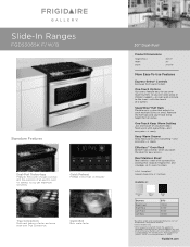 Frigidaire FGDS3065KB Product Specifications Sheet (English)