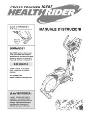 HealthRider Crosstrainer 1050 T Elliptical Italian Manual