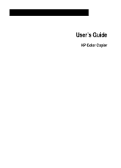 HP Color Copier 170 (English) HP Color Copier Model 160/170/260/270 User Guide C6690-90101