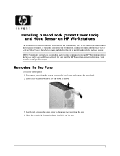 HP Xw6200 HP Workstations - Installing a Hood Lock (Smart Cover Lock) and Hood Sensor