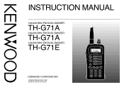 Kenwood TH-G71E User Manual