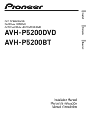 Pioneer AVH-P5200BT Installation Manual