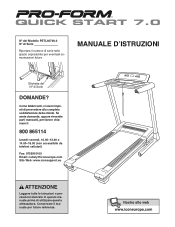 ProForm Quick Start 7.0 Treadmill Italian Manual