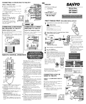 Sanyo DP19647x Owners Manual