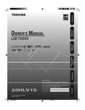 Toshiba 20HLV15 Owners Manual
