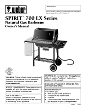 Weber Spirit 700 NG Owner Manual