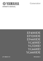 Yamaha EF6600DE Owners Manual