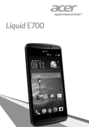 Acer Liquid E39 User Manual Single SIM