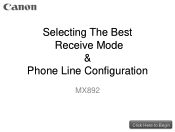 Canon PIXMA MX892 Phone Line Configuration