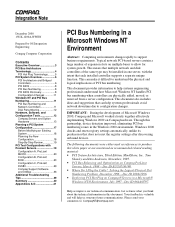 Compaq ProLiant 400 PCI Bus Numbering in a Microsoft Windows NT Environment