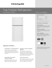 Frigidaire FFHT1425VB Product Specifications Sheet