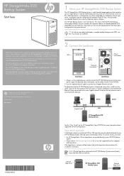 HP StorageWorks D2D100 HP StorageWorks D2D 100 Backup System Setup Poster (EH880-90945, October 2007)
