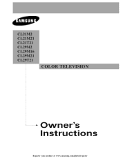 Samsung CL-29M21FQ User Manual (user Manual) (ver.1.0) (English)