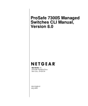Netgear GSM7328Sv2 7000 Series Managed Switch version 8.0 CLI Reference Manual