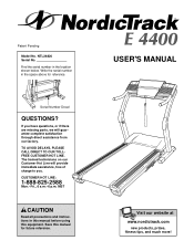 NordicTrack E 4400 English Manual