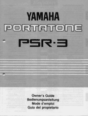 Yamaha PSR-3 Owner's Manual (image)