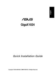 Asus GIGAX1024I Quick Installation Guide