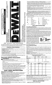 Dewalt DC020 Instruction Manual
