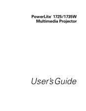 Epson PowerLite 1725 User's Guide