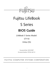Fujitsu S7110 S7110 Vista BIOS Guide