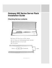 Gateway 995 Gateway 995 Series Server Rack Installation Guide