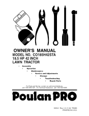 Poulan CO185H42STA User Manual