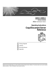 Ricoh Aficio MP W3600 Copy/Document Server Reference