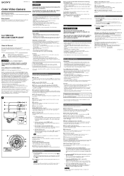 Sony SSC-CD43V Operating Instructions