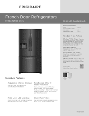 Frigidaire FFHD2250TS Product Specifications Sheet