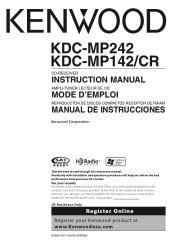 Kenwood KDC-MP242 Instruction Manual