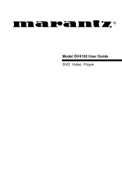 Marantz DV4100 User Guide