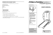 ProForm 390 P Instruction Manual