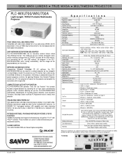 Sanyo PLC-WXU700A Print Specs