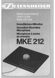 Sennheiser MKE 212 Instructions for Use