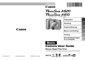 Canon A610 PowerShot A620 / A610 Camera User Guide Basic