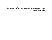Epson PowerLite 905 User's Guide