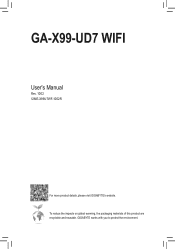 Gigabyte GA-X99-UD7 WIFI User Manual