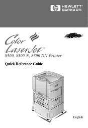 HP Color LaserJet 8500 HP Color LaserJet 8500,8500 N, 8500 DN Printer - Quick Reference Guide, C3983-90919