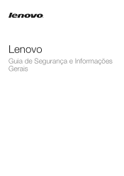 Lenovo IdeaPad N585 (Portuguese) Safty and General Information Guide
