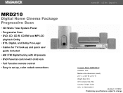 Magnavox MRD210 Product Spec Sheet