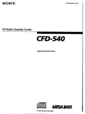 Sony CFD-540 Users Guide