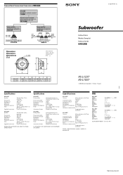 Sony XS-L1237 Operating Instructions / Manual de instrucciones / Mode d’emploi