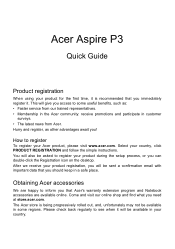 Acer Aspire P3-171 Quick Guide