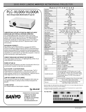 Sanyo PLC-XU300A Print Specs