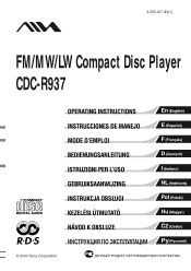 AIWA CDC-R937 Operating Instructions