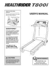 HealthRider T800i Treadmill English Manual