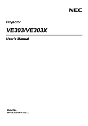 NEC NP-VE303 Users Manual