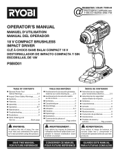 Ryobi PSBID01K Operation Manual