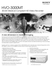 Sony HVO3000MT Brochure (3D/2D Medical Compliant HD Video Recorder)