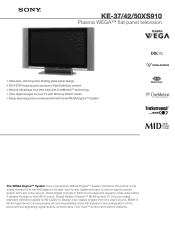 Sony KE-42XS910 Marketing Specifications